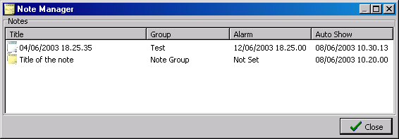 Notes Manager